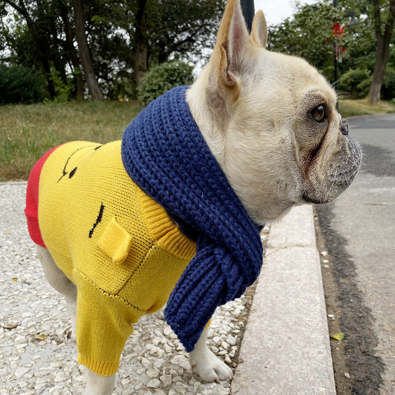 KFX-3355453 Colorful Wool Cartoon Dog Scarf for Stylish Pets - 120CM x 8CM