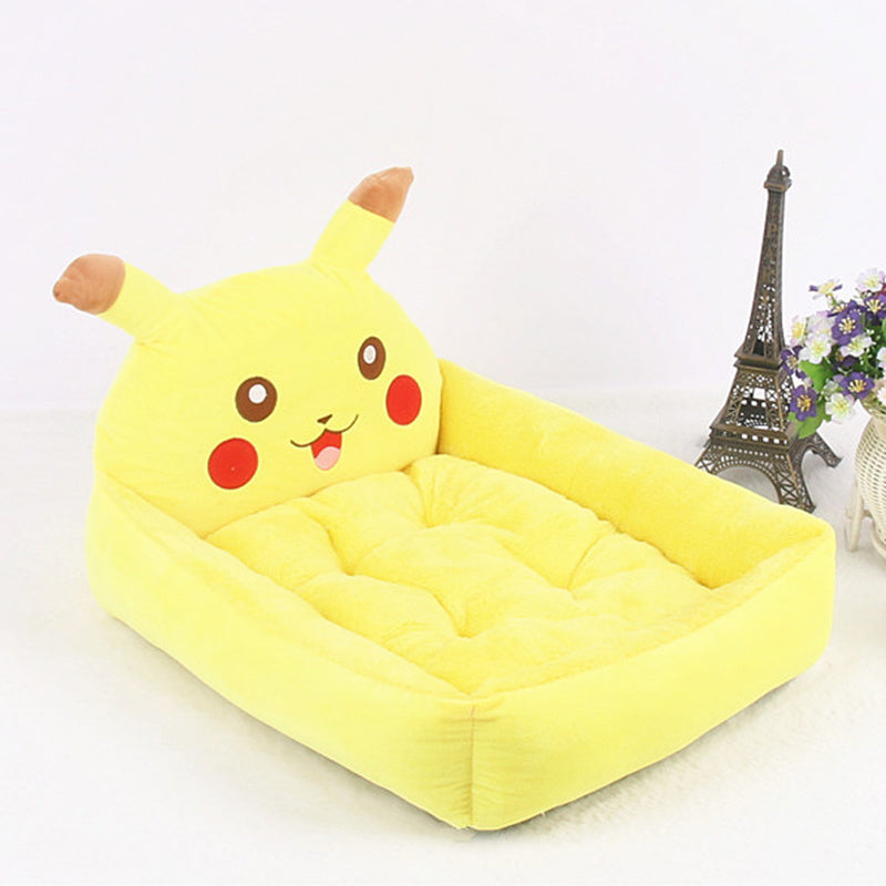 KFX-3356349 Cozy Washable Cartoon Pet Bed for Small Dogs and Cats