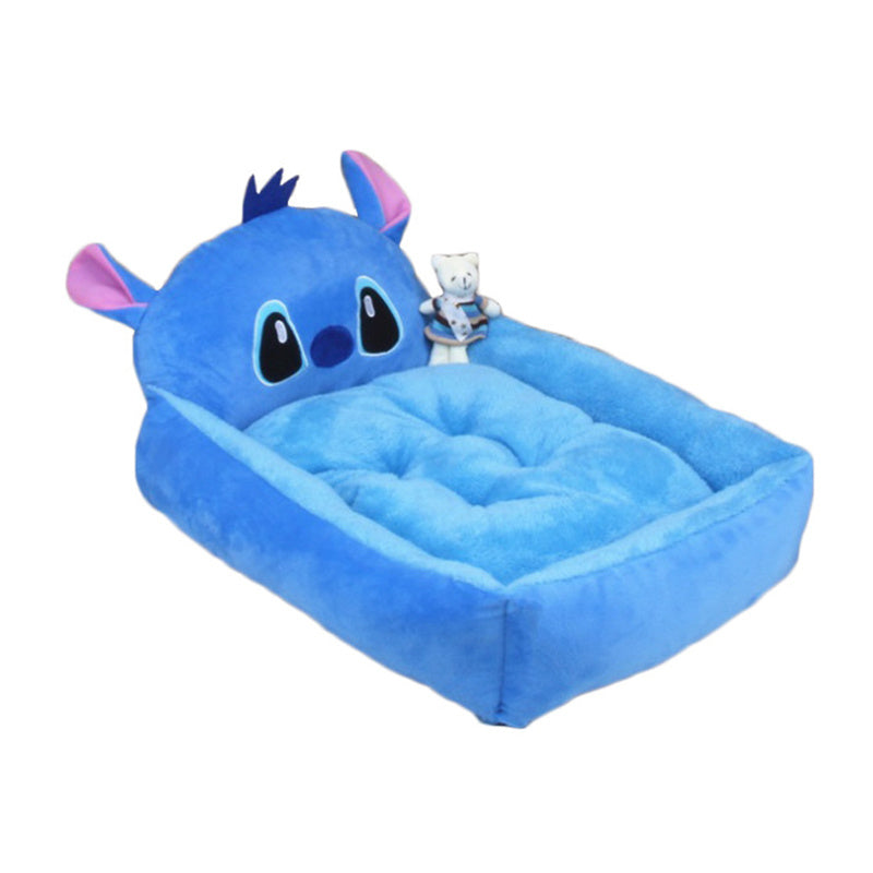 KFX-3356349 Cozy Washable Cartoon Pet Bed for Small Dogs and Cats