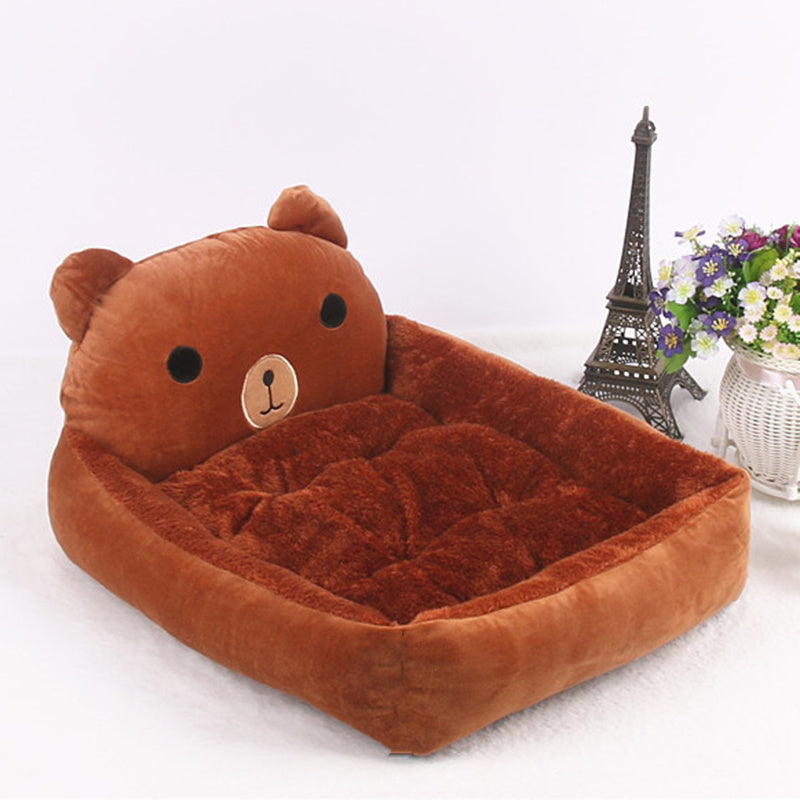 KFX-3356349 Cozy Washable Cartoon Pet Bed for Small Dogs and Cats