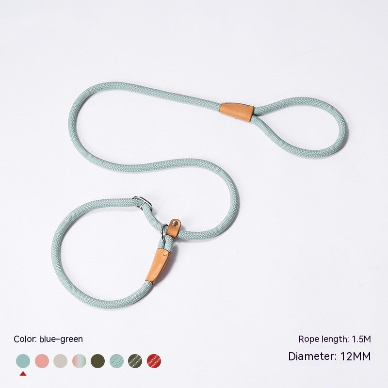 KFX-3358653 Nylon Woven Round P-Chain Leash for Large, Medium, and Small Dogs - 1.7M Length