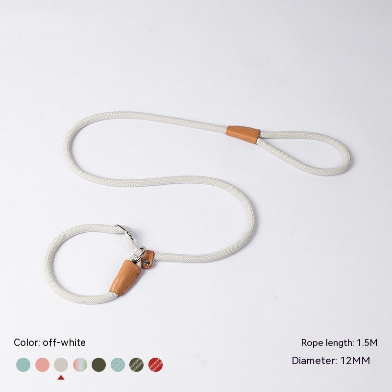 KFX-3358653 Nylon Woven Round P-Chain Leash for Large, Medium, and Small Dogs - 1.7M Length