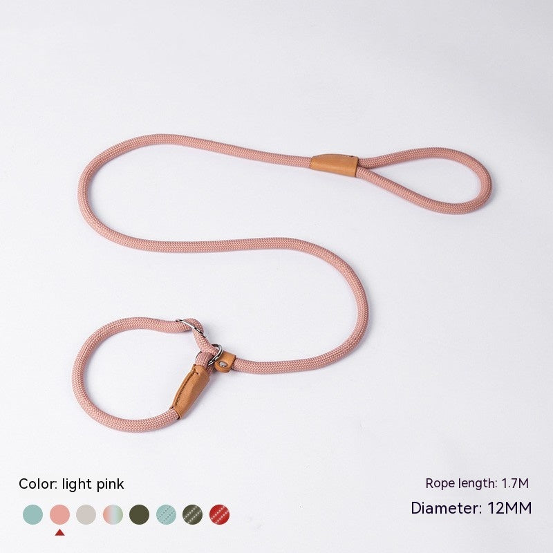 KFX-3358653 Nylon Woven Round P-Chain Leash for Large, Medium, and Small Dogs - 1.7M Length
