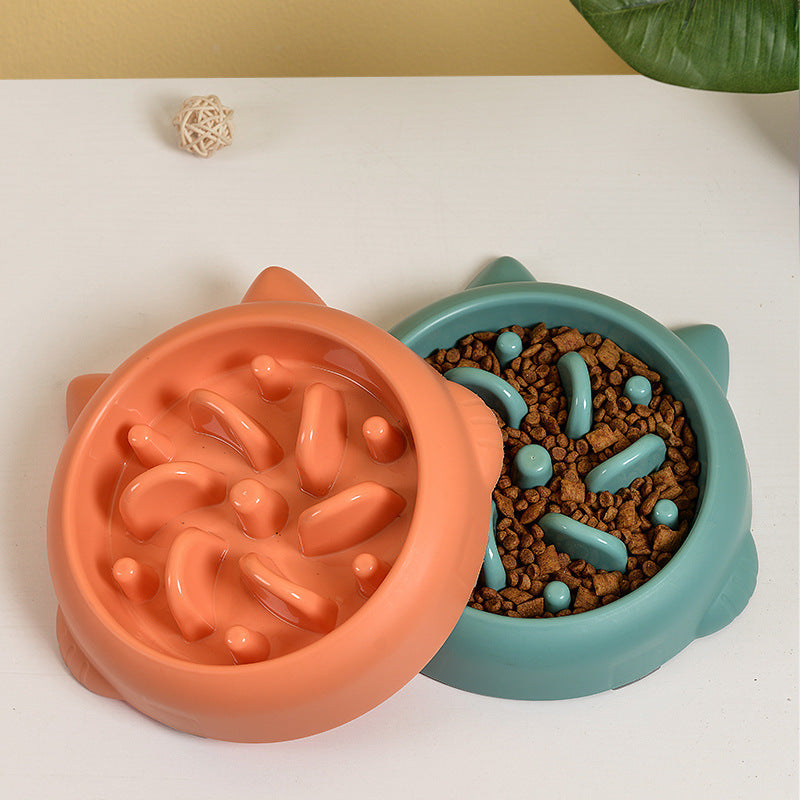 KFX-3359037 Pet Slow Feeder Bowls for Dogs and Cats - Anti-Gulping Dish to Promote Healthy Eating