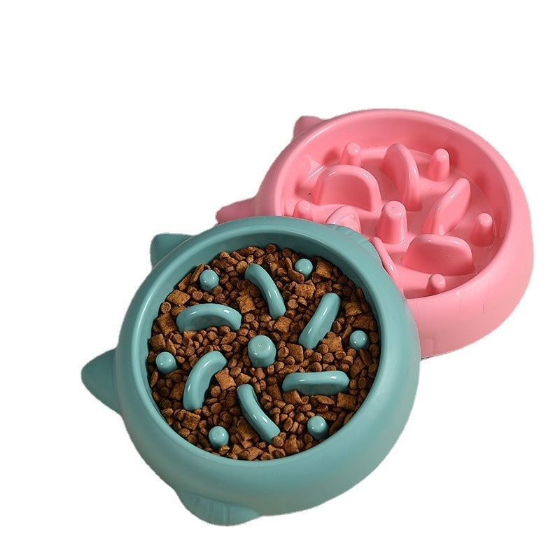 KFX-3359037 Pet Slow Feeder Bowls for Dogs and Cats - Anti-Gulping Dish to Promote Healthy Eating