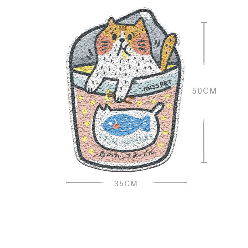 KFX-3360701 Cat Litter Box Foot Pad for Easy Cleanup - Assorted Designs