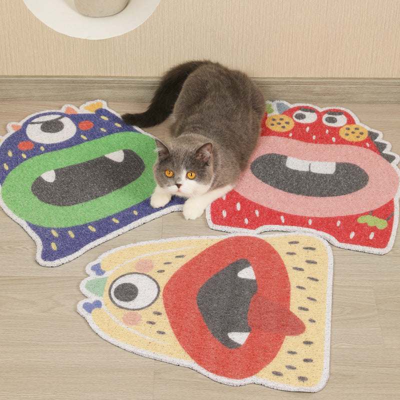 KFX-3360701 Cat Litter Box Foot Pad for Easy Cleanup - Assorted Designs