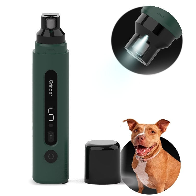 KFX-3362621 Rechargeable Electric Dog Nail Grinder with 5-Speed Settings for Quiet, Precise Claw Care