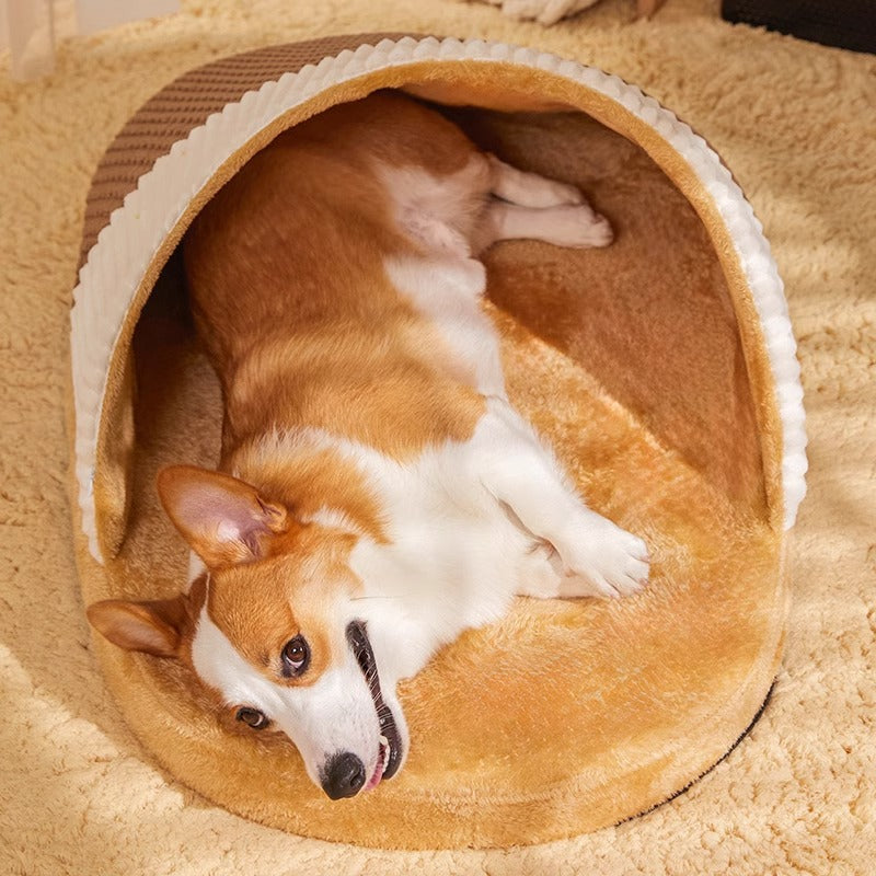 KFX-3363005 Cozy Dog Nest Sleeping Bag for Small to Medium Dogs - Removable & Washable Winter Bed