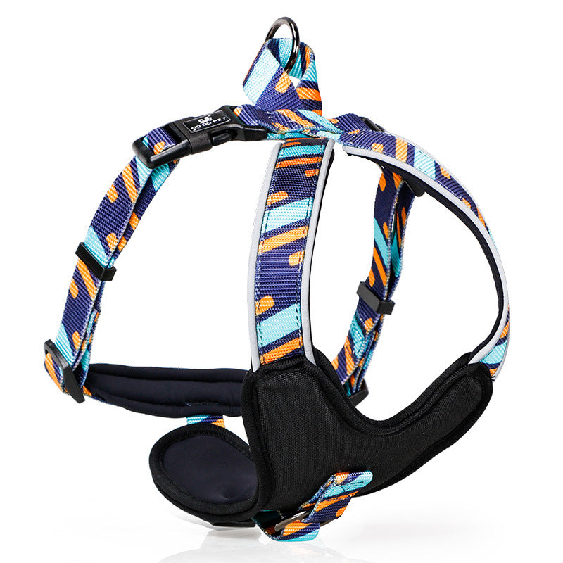 KFX-3363901 DODOPET Adjustable Pet Chest Protector in Blue, Red, and Wave Patterns