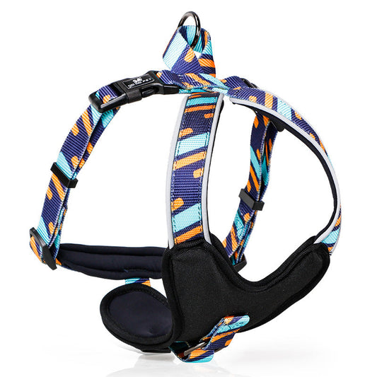 KFX-3363901 DODOPET Adjustable Pet Chest Protector in Blue, Red, and Wave Patterns