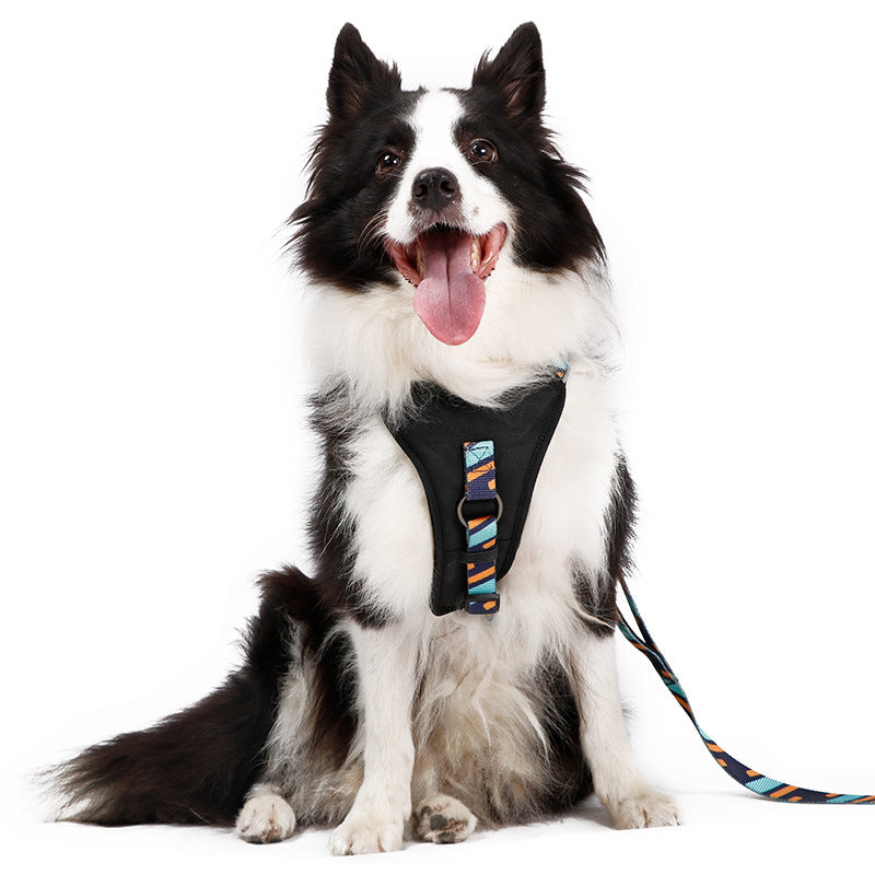KFX-3363901 DODOPET Adjustable Pet Chest Protector in Blue, Red, and Wave Patterns