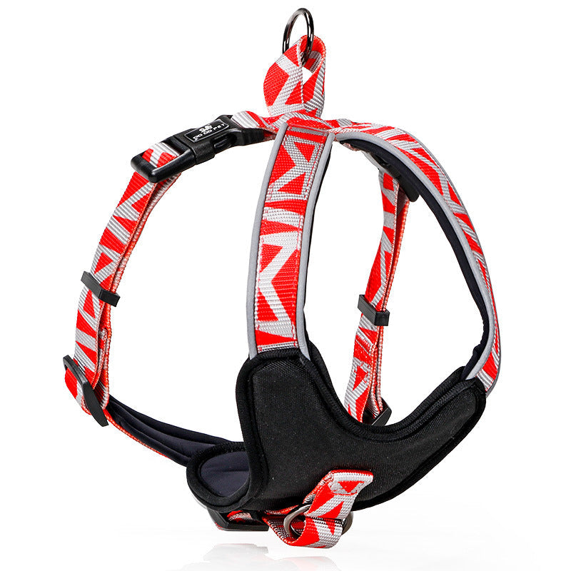 KFX-3363901 DODOPET Adjustable Pet Chest Protector in Blue, Red, and Wave Patterns
