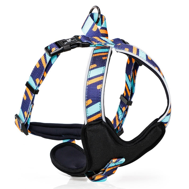 KFX-3363901 DODOPET Adjustable Pet Chest Protector in Blue, Red, and Wave Patterns