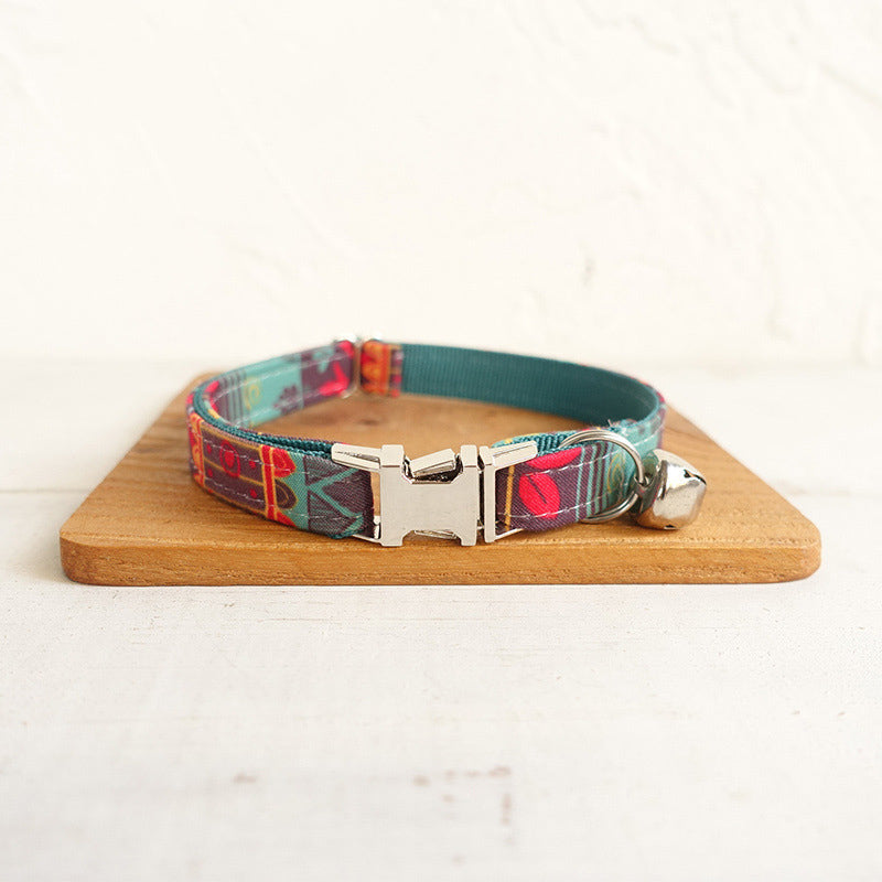 KFX-3366589 Adjustable Cloth and Webbing Pet Collar for Comfort and Durability