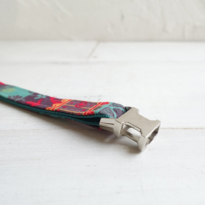 KFX-3366589 Adjustable Cloth and Webbing Pet Collar for Comfort and Durability
