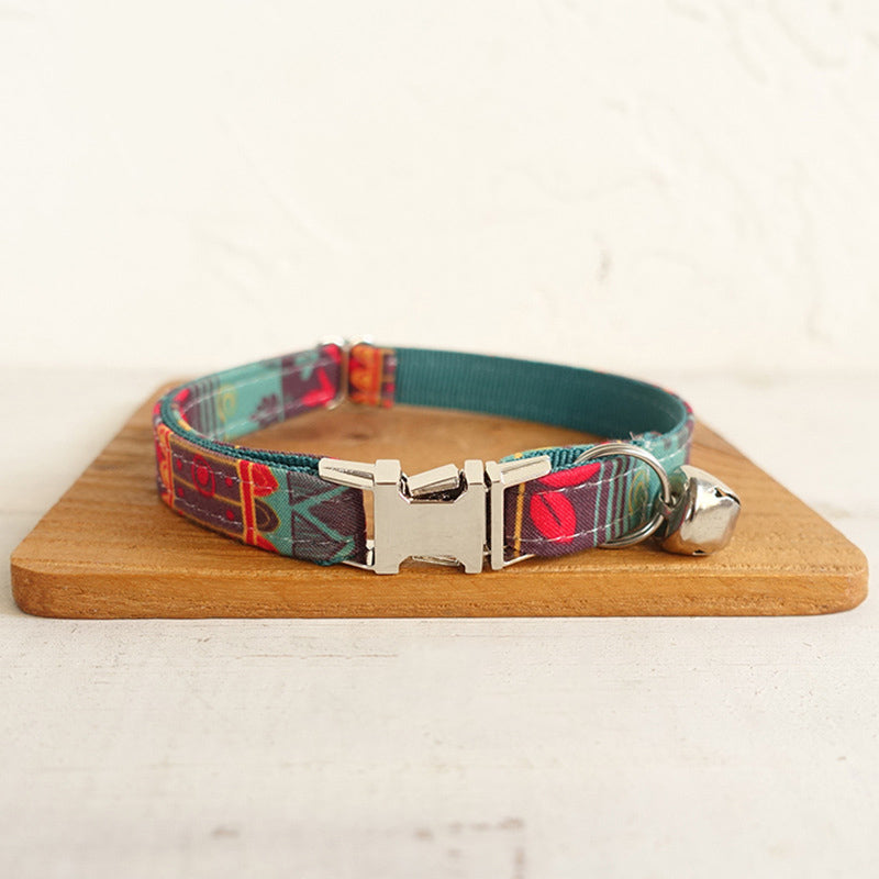 KFX-3366589 Adjustable Cloth and Webbing Pet Collar for Comfort and Durability