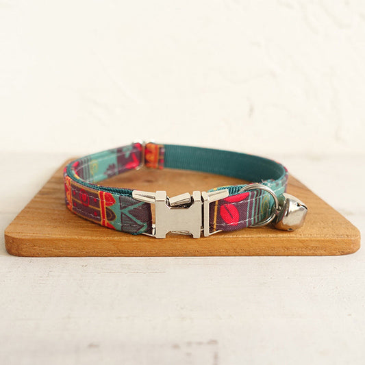 KFX-3366589 Adjustable Cloth and Webbing Pet Collar for Comfort and Durability