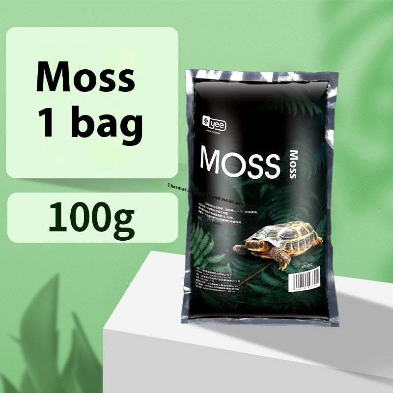 KFX-3368637 Coconut Soil Turtle Hibernation Box with Moss and Spray Bottle - Natural Heat Preservation and Moisture Retention