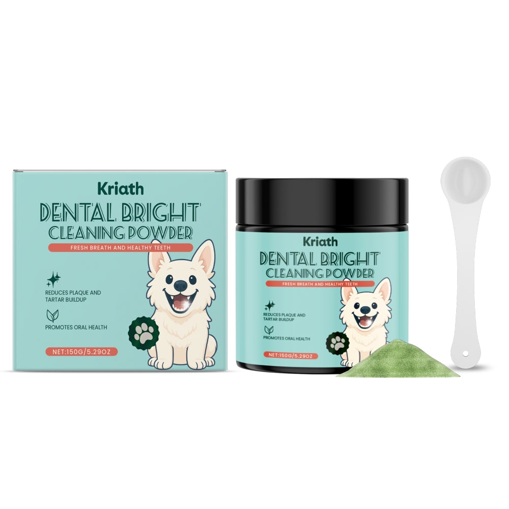 KFX-3370429 Dog Tooth Cleaning Powder with Mint - 150g with Spoon Included