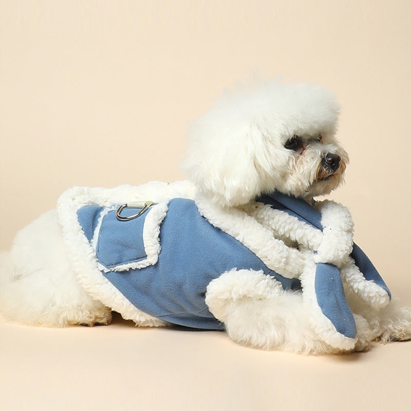 KFX-3370941 Cozy Cotton Pet Vest and Scarf Set for Small Dogs and Cats in Various Colors