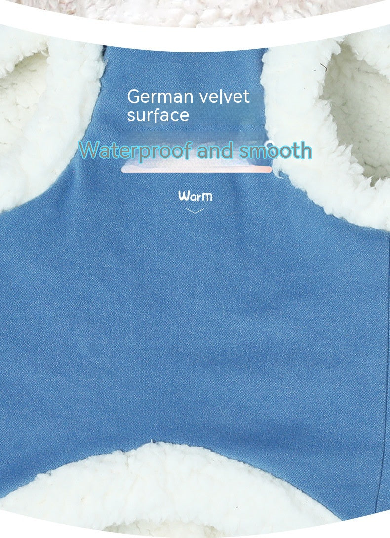 KFX-3370941 Cozy Cotton Pet Vest and Scarf Set for Small Dogs and Cats in Various Colors