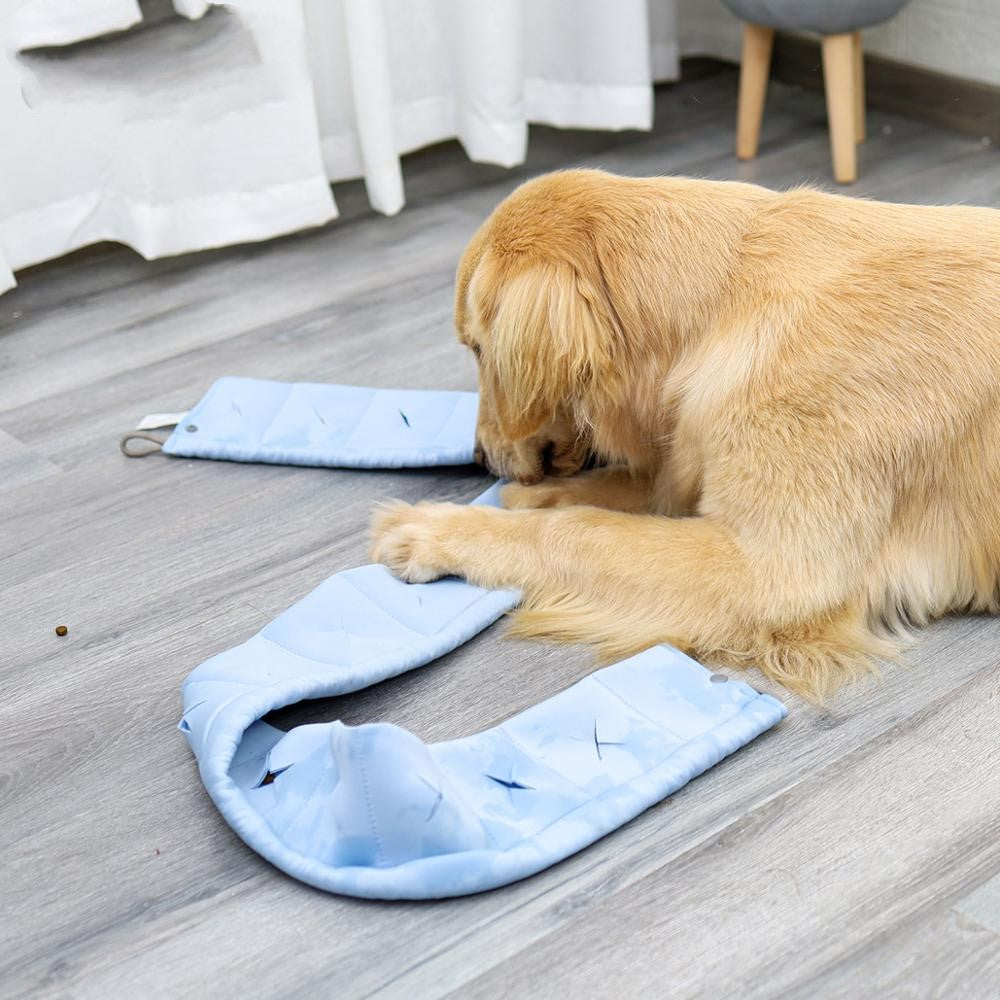 KFX-3371197 Durable Sniffing Toy for Dogs - Polyester Material in Blue and Gray