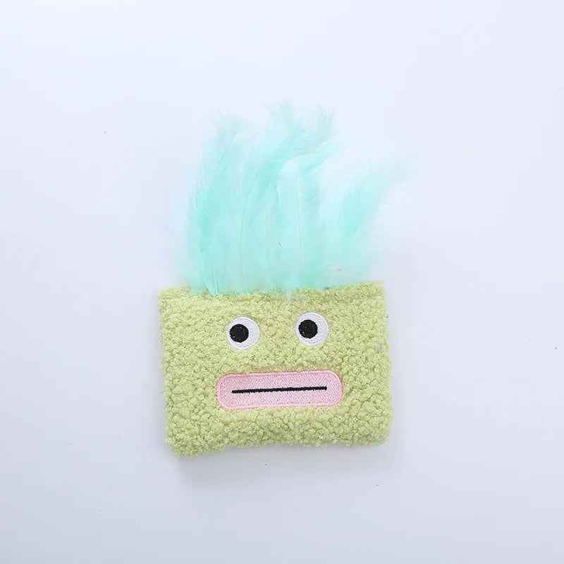 KFX-3371837 Big Mouth Explosion Head Catnip Plush Toy for Playful Cats