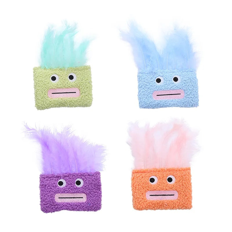 KFX-3371837 Big Mouth Explosion Head Catnip Plush Toy for Playful Cats