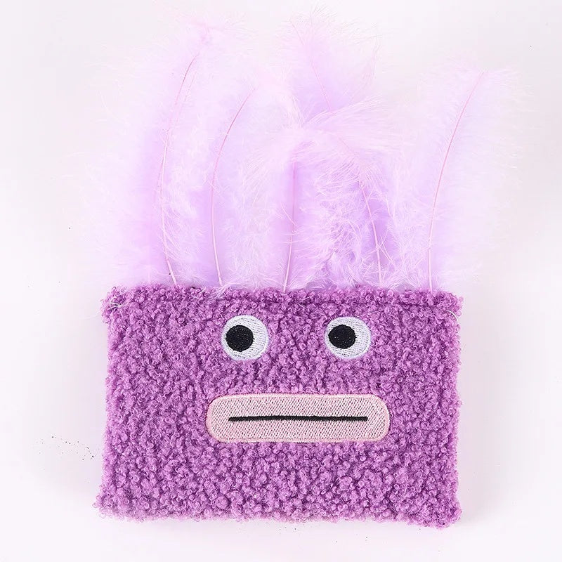 KFX-3371837 Big Mouth Explosion Head Catnip Plush Toy for Playful Cats