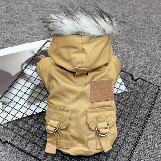 KFX-3374525 Double-Layer Fleece Casual Pet Clothing for Cozy Comfort