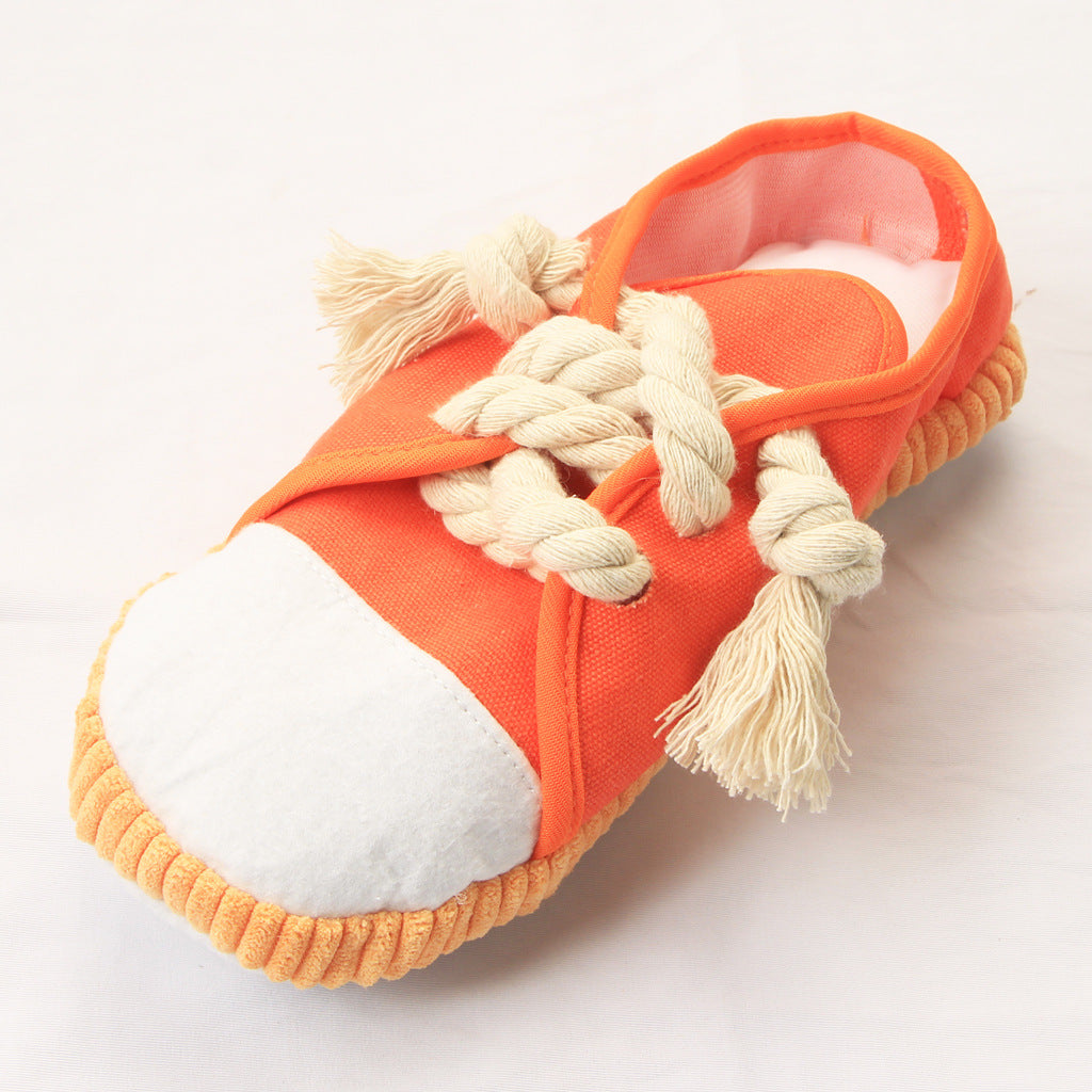 KFX-3375165 Creative Pet Vocal Cloth Slippers Toy for Interactive Play