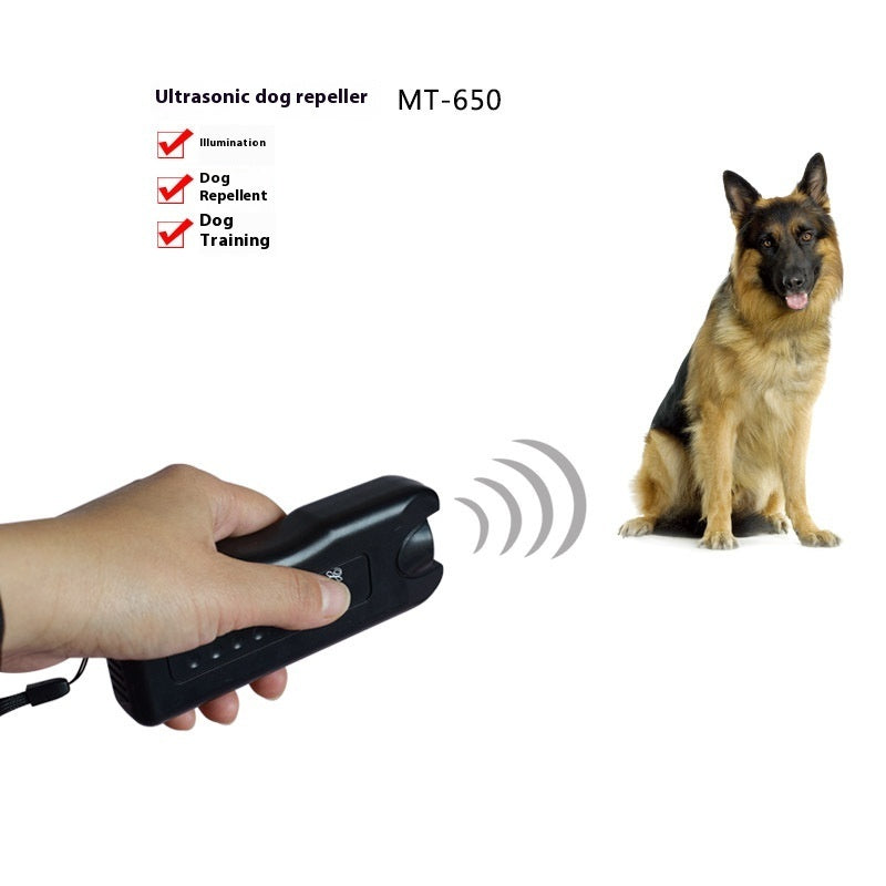 KFX-3375805 Ultrasonic Dog Repellent and Trainer Device with Flashlight Function
