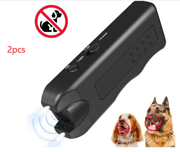 KFX-3375805 Ultrasonic Dog Repellent and Trainer Device with Flashlight Function