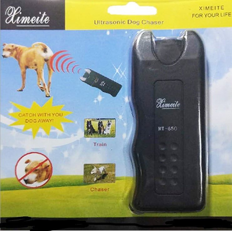 KFX-3375805 Ultrasonic Dog Repellent and Trainer Device with Flashlight Function