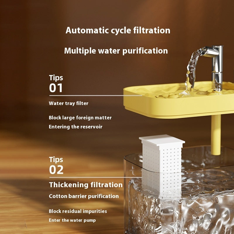 KFX-3376189 Automatic Cat Water Fountain with Multi-Color Options and USB Power Supply