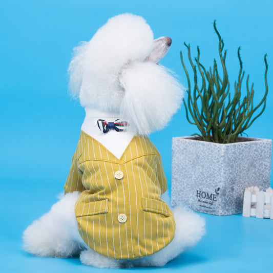 KFX-3376701 Cozy Cotton Dog Suits for Autumn and Winter - Available in Red and Yellow, Sizes S to XXXL