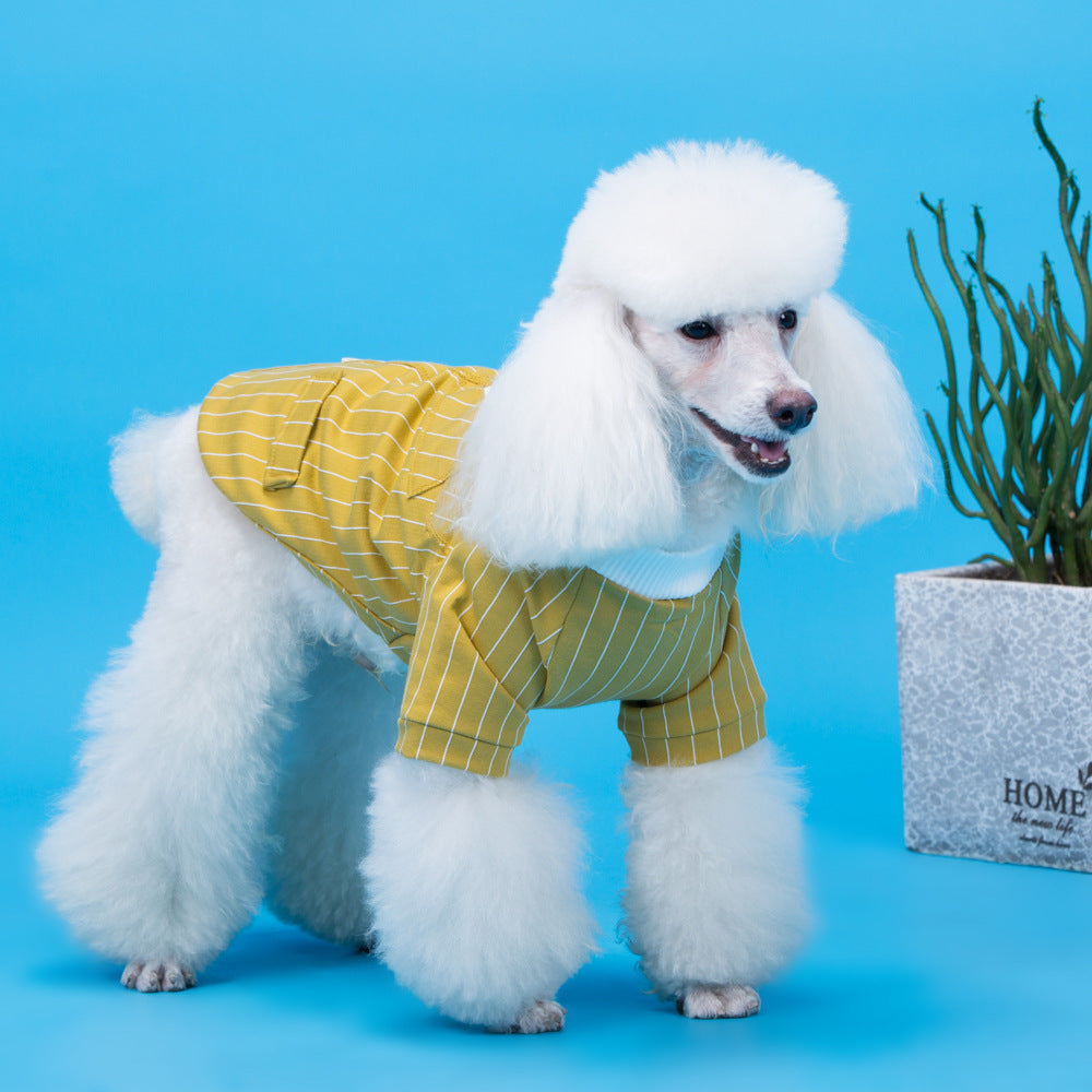 KFX-3376701 Cozy Cotton Dog Suits for Autumn and Winter - Available in Red and Yellow, Sizes S to XXXL