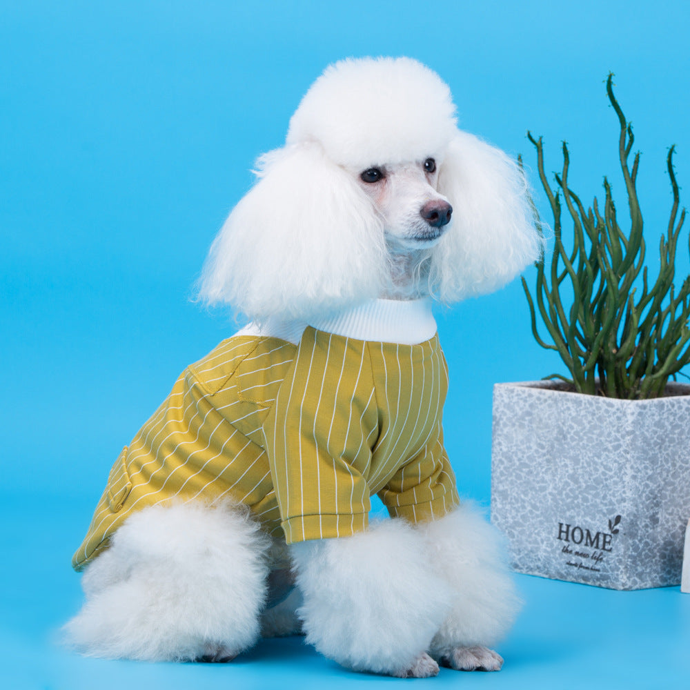 KFX-3376701 Cozy Cotton Dog Suits for Autumn and Winter - Available in Red and Yellow, Sizes S to XXXL