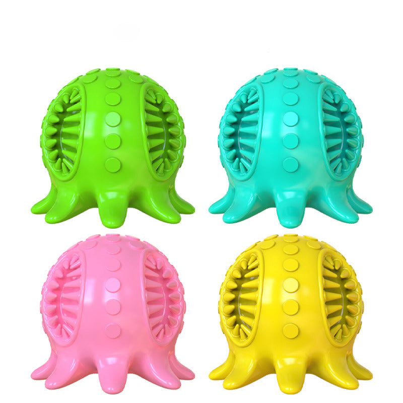 KFX-3378749 Interactive Octopus Dog Chew Toy for Teeth Cleaning and Breath Freshening