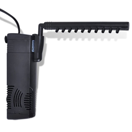 KFX-3379389 Aquarium Filter Pump with Activated Carbon for Water Purification and Circulation, Max Output 600 L/h