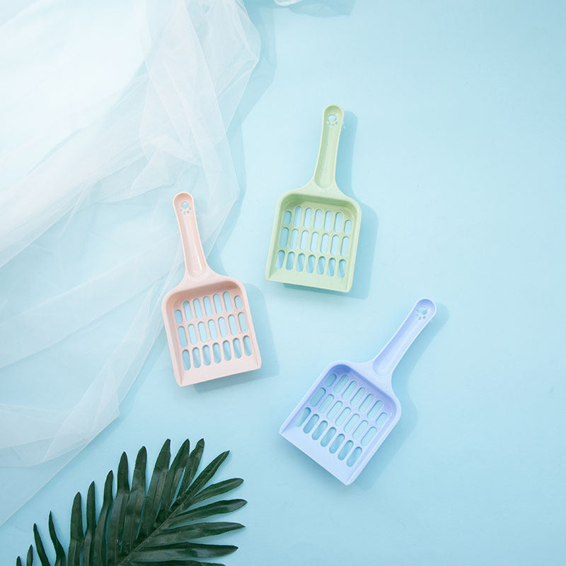KFX-3381693 Plastic Cat Litter Shovel - Multi-Color Small Cleaning Tool for Easy Pet Waste Removal