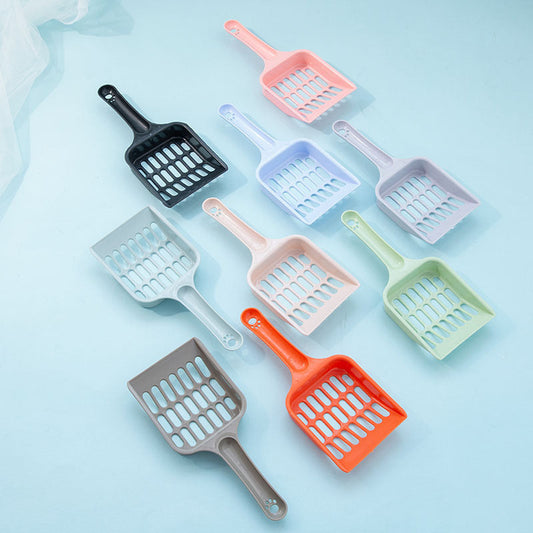 KFX-3381693 Plastic Cat Litter Shovel - Multi-Color Small Cleaning Tool for Easy Pet Waste Removal