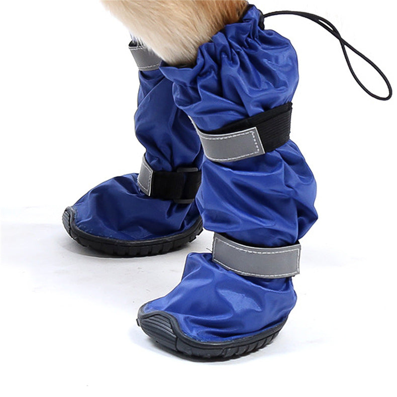 KFX-3382717 Waterproof and Snowproof Dog Shoes - Comfortable Rubber Rain Boots in Various Colors
