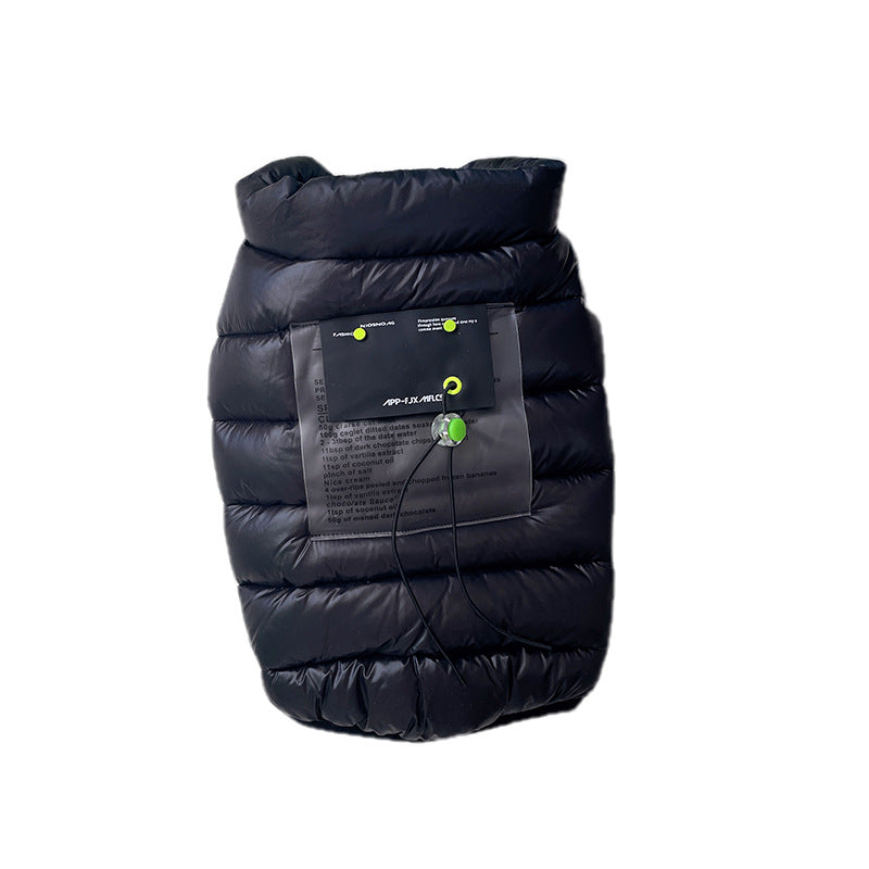KFX-3384253 Warm Down Jacket for Small and Medium Dogs and Cats - Stylish and Comfortable in Yellow and Black