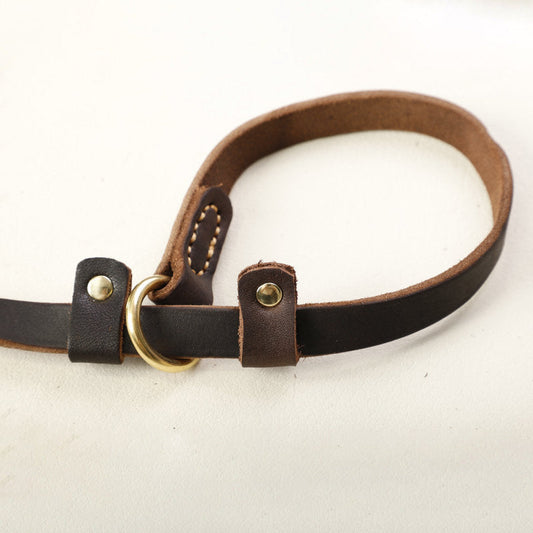 KFX-3385661 Leather Anti Breakaway Traction Rope for Pets - Strong and Durable 1.8X180CM, 1.2X170CM Options