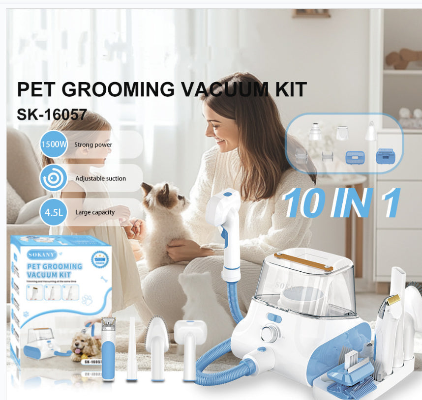 KFX-3387453 Multifunctional Pet Grooming Device for Dogs and Cats - Nail Grinding, Drying, and Shaving