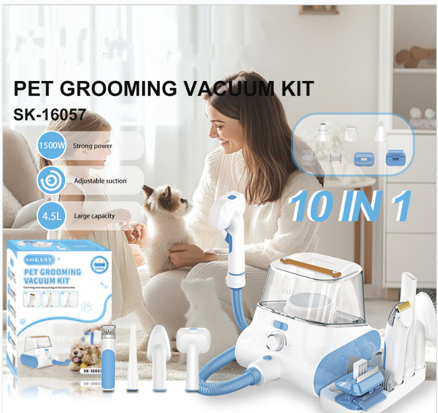 KFX-3387453 Multifunctional Pet Grooming Device for Dogs and Cats - Nail Grinding, Drying, and Shaving