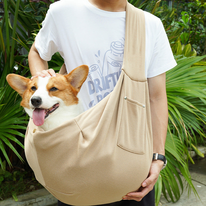 KFX-3388093 Polyester Pet Crossbody Bag with Pockets for Easy Carrying, Holds Up to 15 Jin