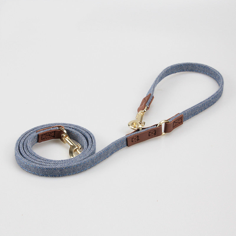 KFX-3390909 Adjustable Denim Dog Harness for Small to Medium Dogs - Comfortable and Durable Design